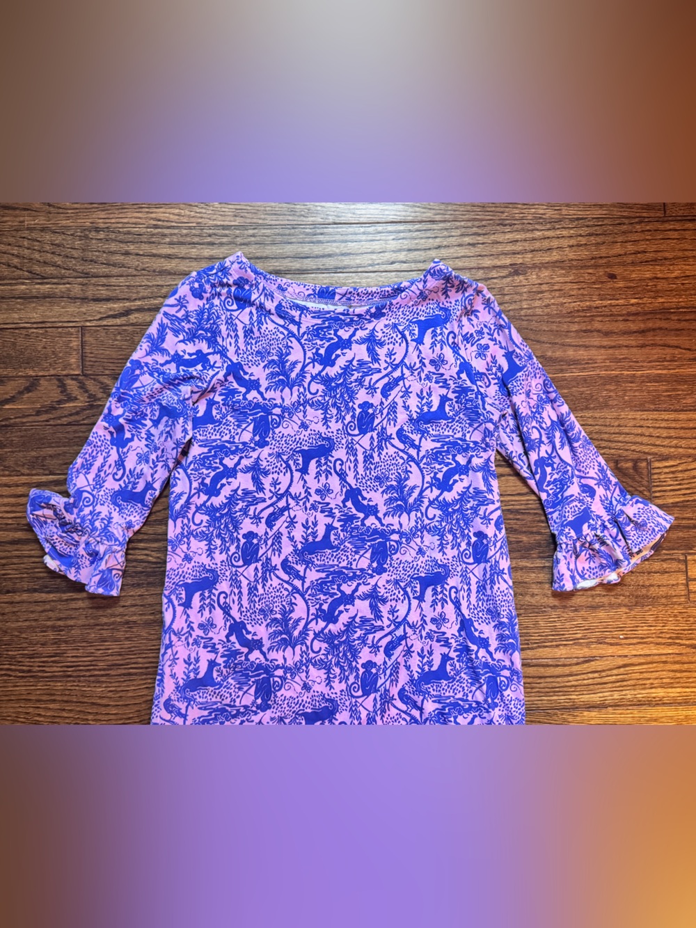 Lilly Pulitzer Mini Sophie Ruffle dress in the "Safari As I Can See" - Picture 4 of 6